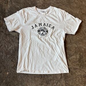 White Graphic Jamaica  T- Shirt